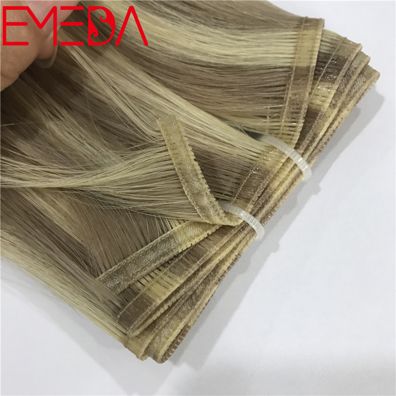 New product band weft best one donor virgin cuticle hair double drawn piano color YJ303